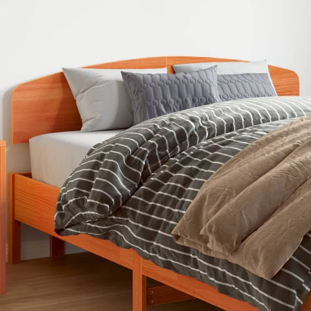 vidaXL Hoofdbord 140 cm massief grenenhout wasbruin