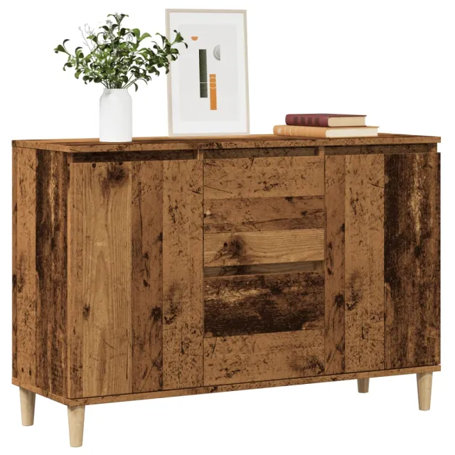 vidaXL Dressoir 102x35x70 cm bewerkt hout oud houtkleurig Bruin