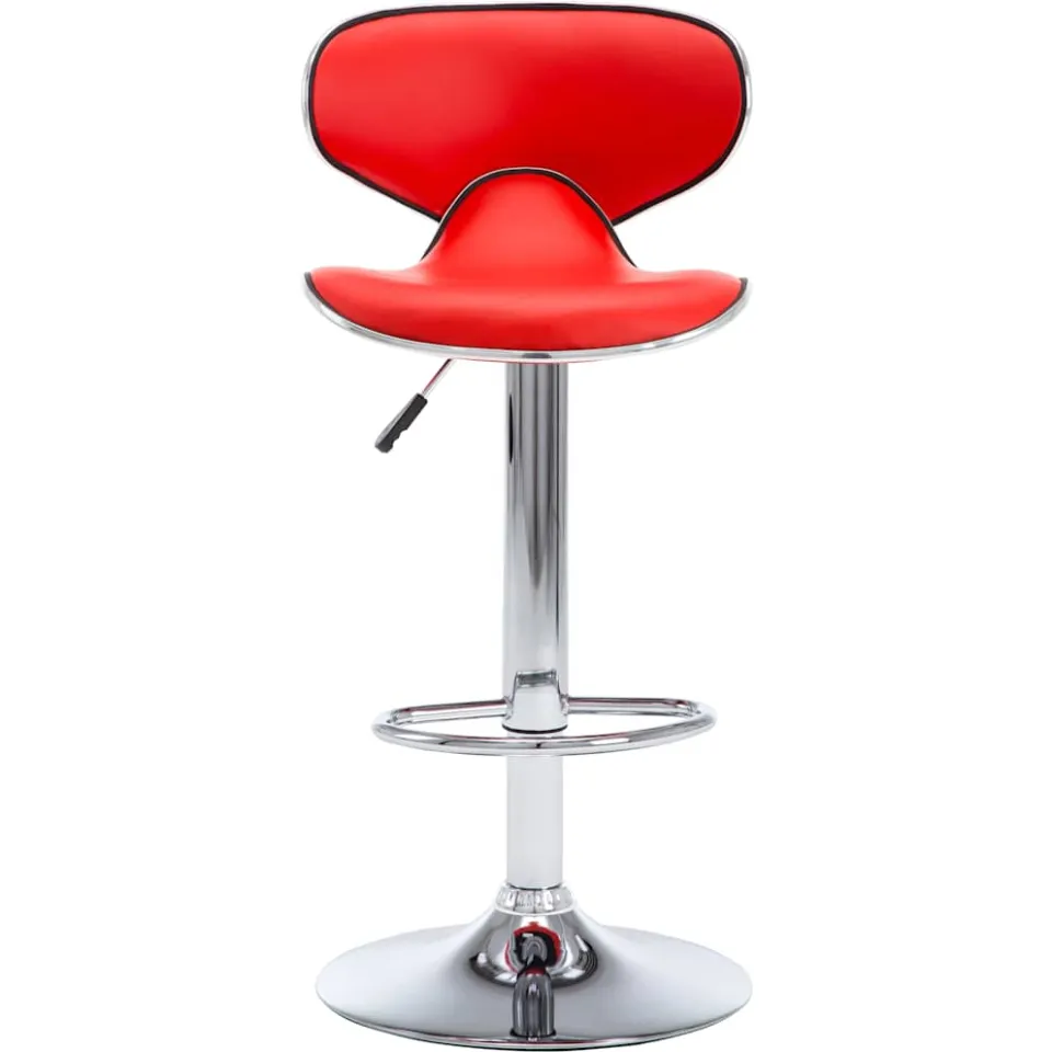 vidaXL Barstoelen 2 st kunstleer rood, foto 4