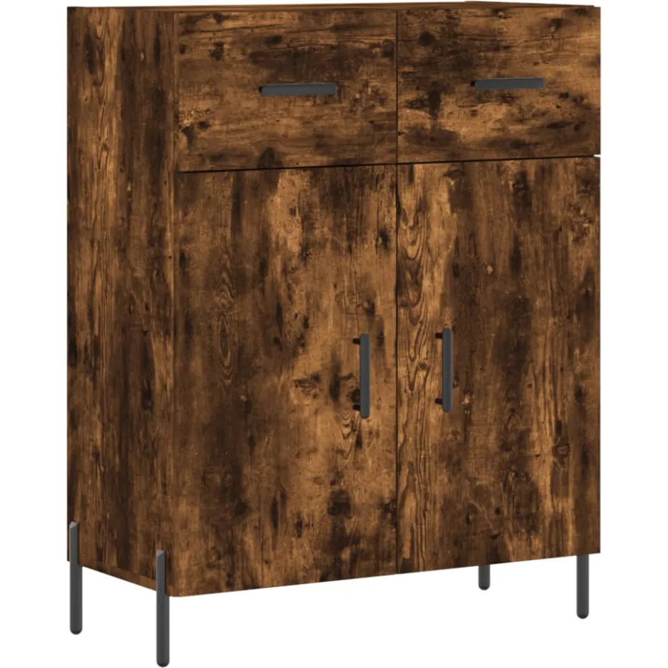 vidaXL Dressoir 69,5x34x90 cm bewerkt hout gerookt eikenkleurig, foto 3