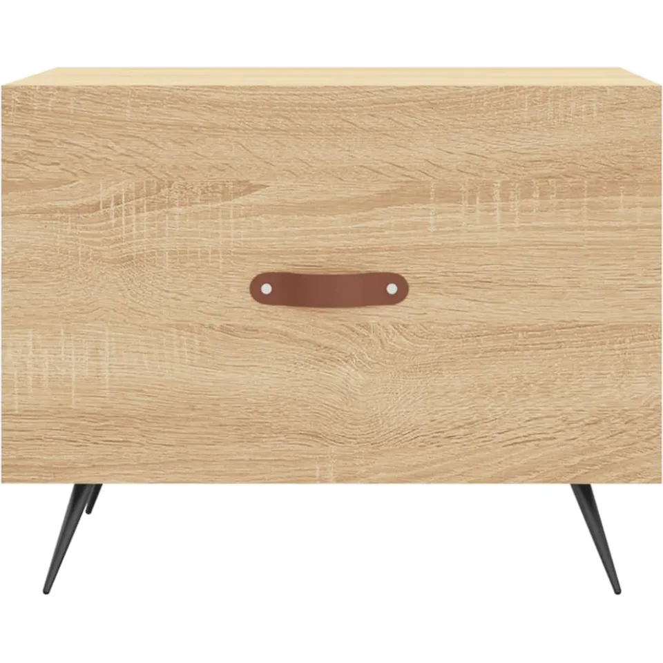 vidaXL Salontafel 50x50x35 cm bewerkt hout sonoma eikenkleurig, foto 3