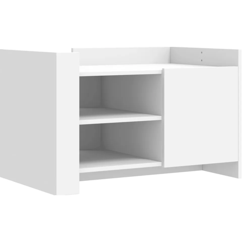 vidaXL Salontafel 80x50x50 cm bewerkt hout wit, foto 4