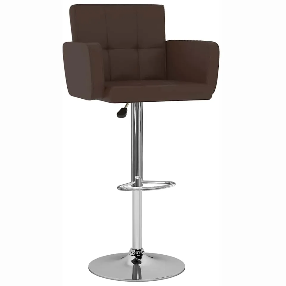vidaXL Barstoelen 2 st kunstleer bruin, foto 2