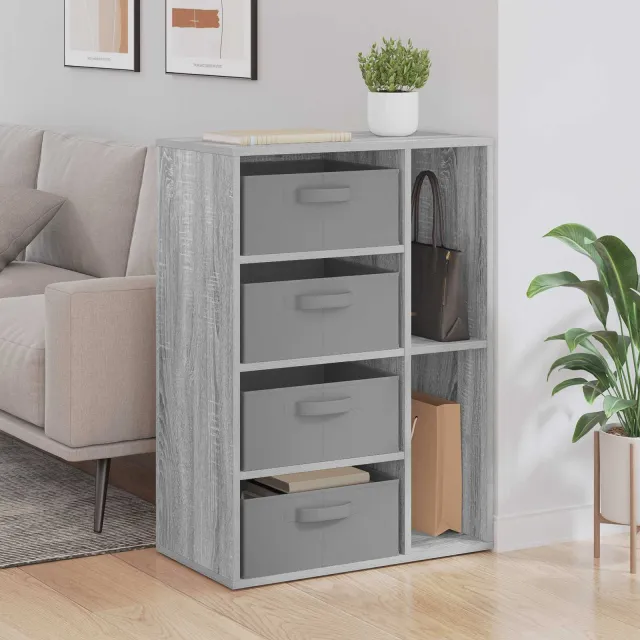 vidaXL Dressoir Grijs Sonoma 60 x 33,5 x 84 cm, foto 2