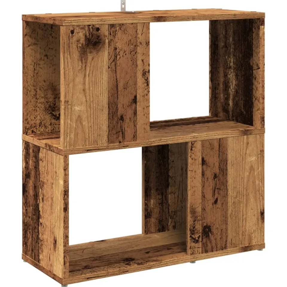 vidaXL Boekenkast 60x24x63 cm bewerkt hout oud houtkleurig bruin, foto 3