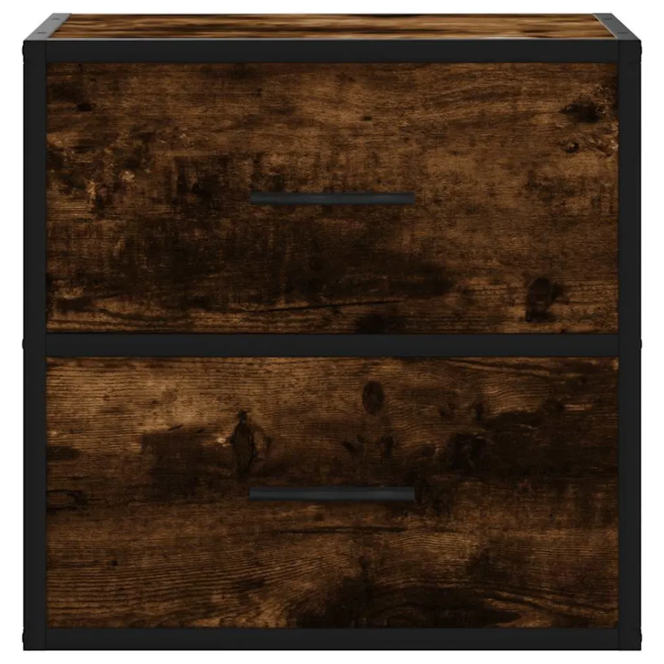 vidaXL Nachtkastje wandgemonteerd 40x31x39,5 cm gerookt eikenkleurig, foto 4