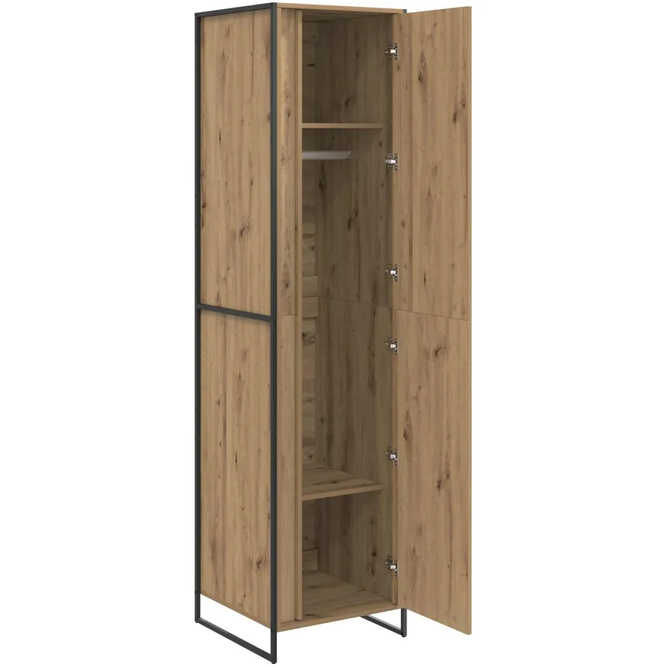 vidaXL Warderobe Ambachtelijk eiken 50 x 50 x 200 cm, foto 3