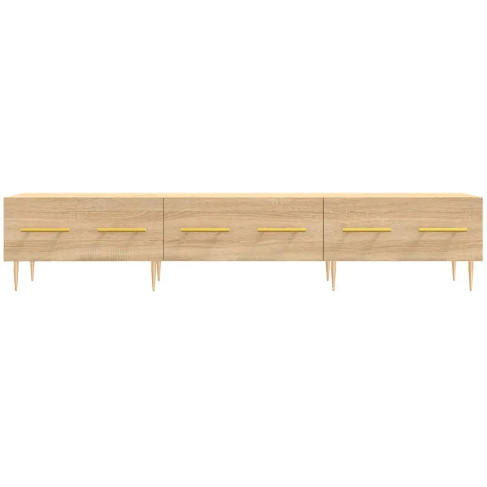 vidaXL Tv-meubel 150x36x30 cm bewerkt hout sonoma eikenkleurig Bruin