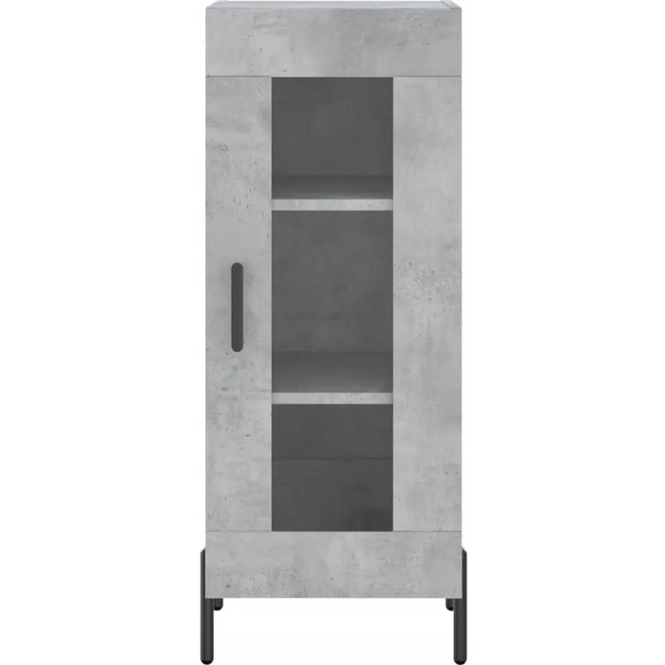 vidaXL Dressoir 34,5x34x90 cm bewerkt hout betongrijs grijs