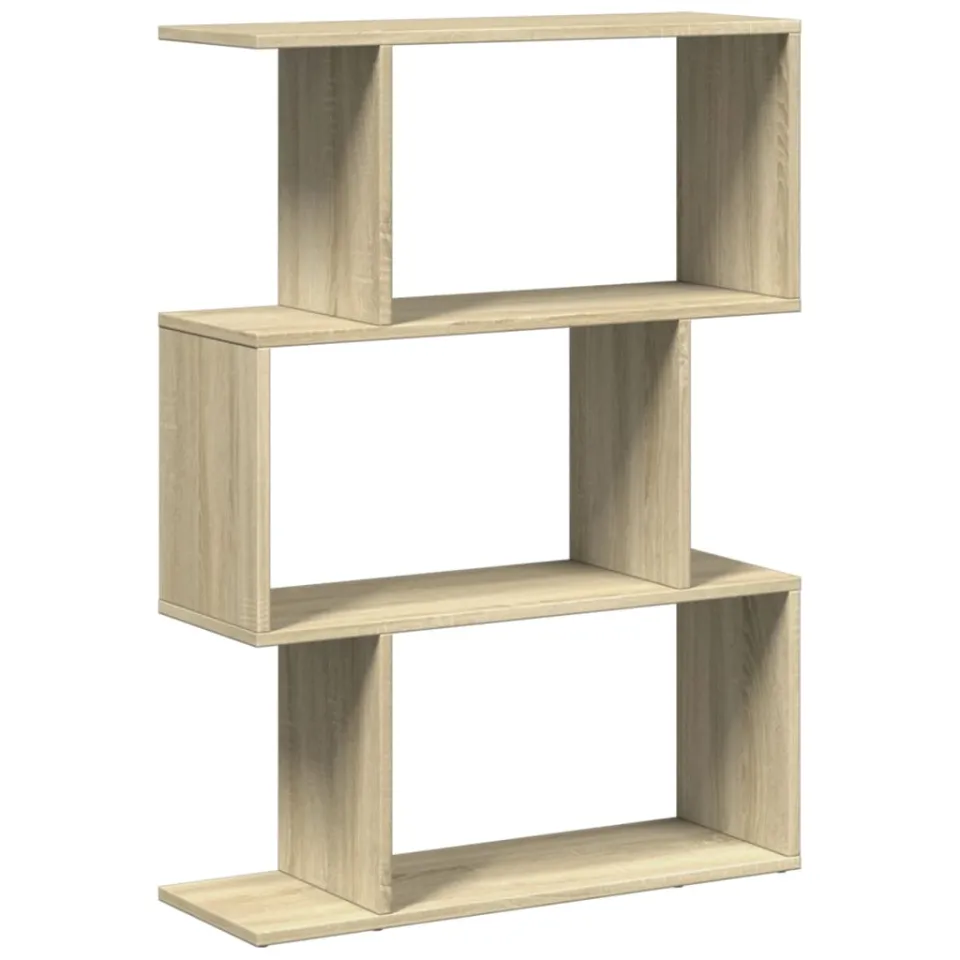 vidaXL Kamerscherm / boekenkast 3-laags 70x24x97 cm hout sonoma eiken, foto 3