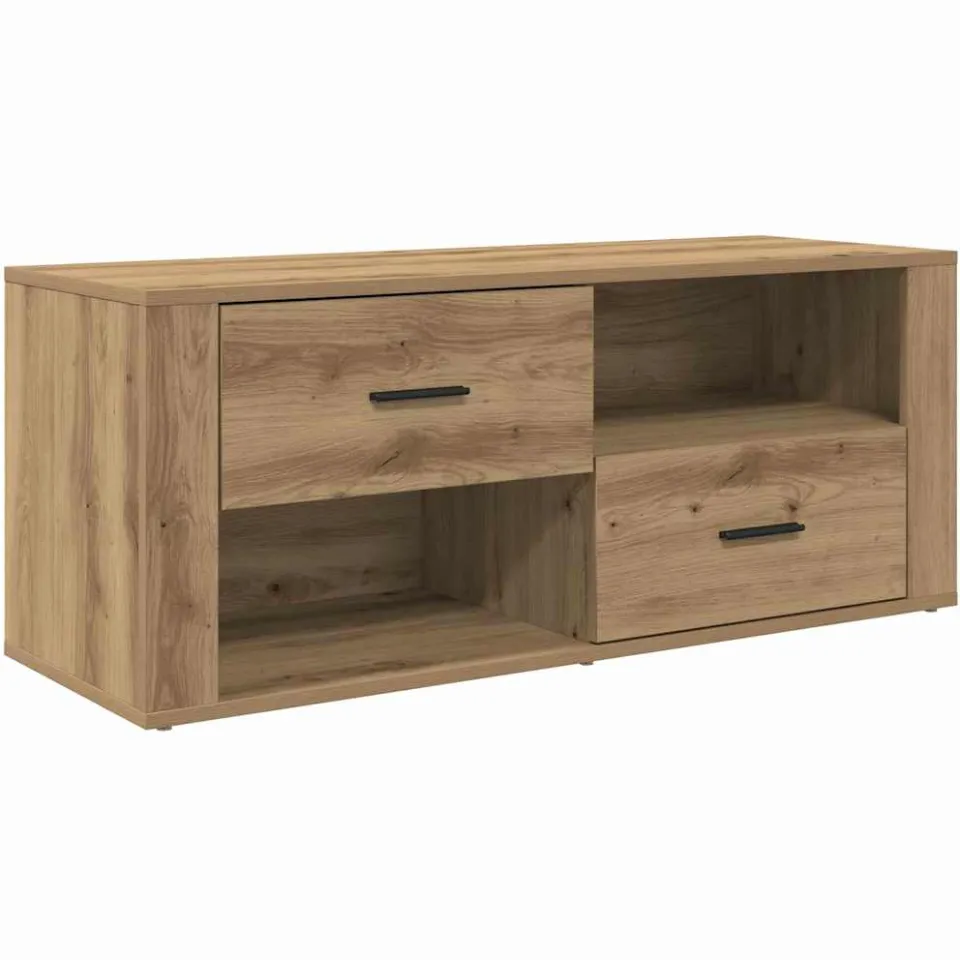 vidaXL TV-kast 100 x 35 x 40 cm Artisan Eiken Bewerkt hout, foto 3