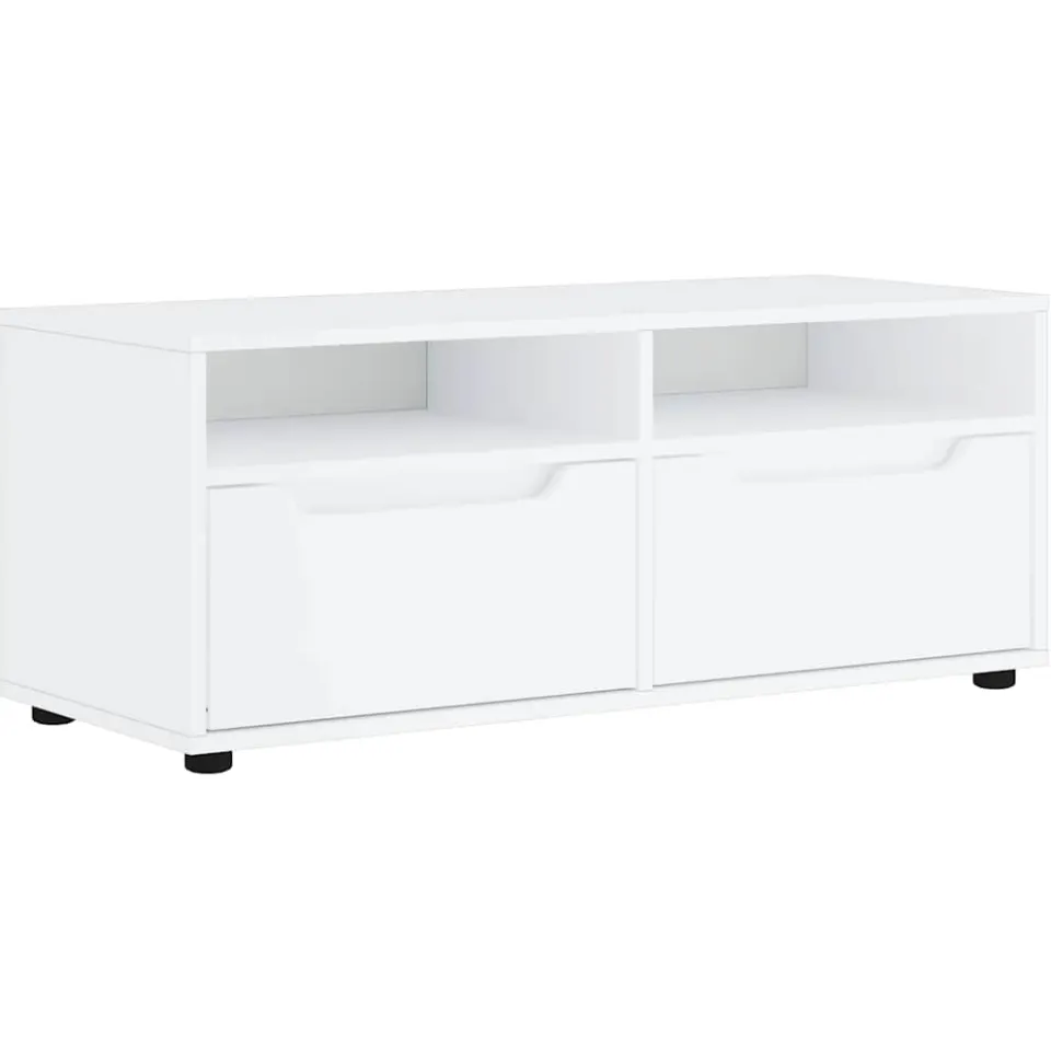 vidaXL Tv-meubel VISNES 100x40x38 cm bewerkt hout wit, foto 3