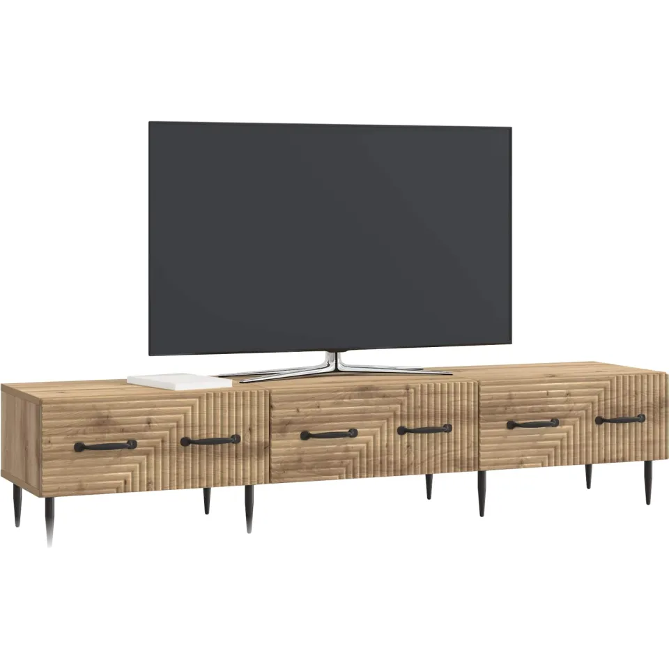 vidaXL TV-kast 147 x 34,5 x 30 cm Artisanaal eiken Bewerkt hout, foto 3