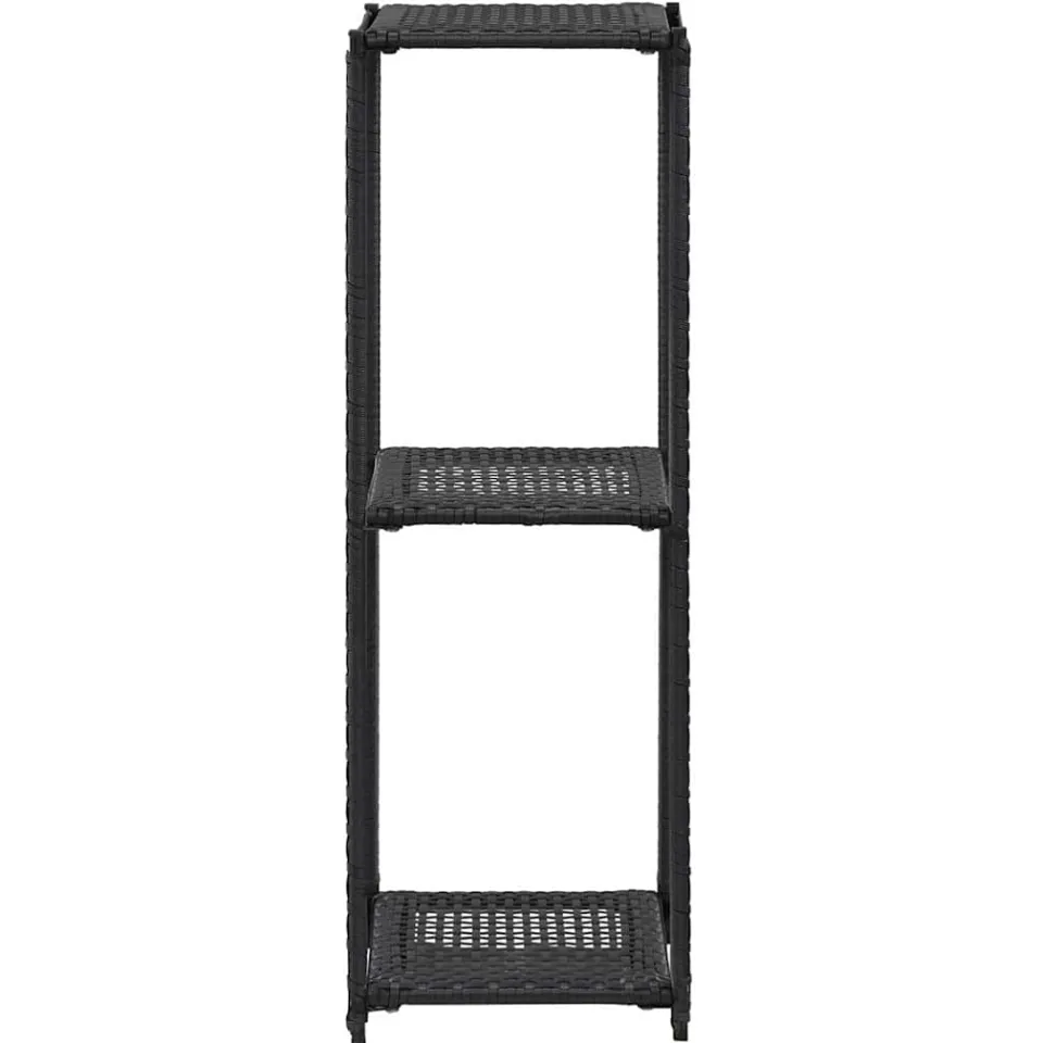 vidaXL Opbergrek 30x30x90 cm poly rattan zwart, foto 2