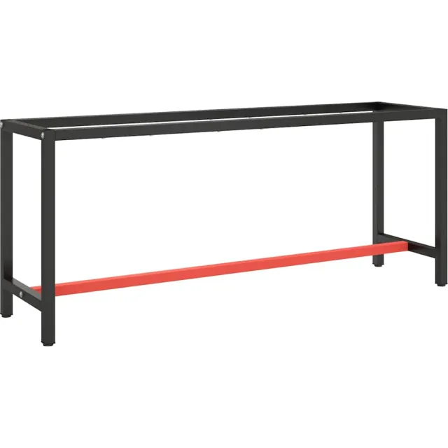 vidaXL Werkbankframe 190x50x79 cm metaal matzwart en matrood