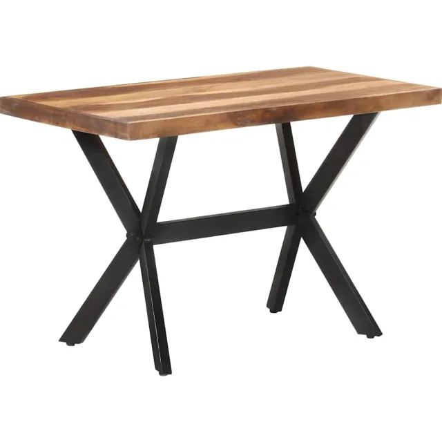 vidaXL Eettafel 120x60x75 cm massief hout met honingkleurige afwerking Bruin