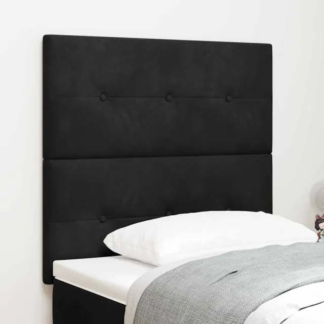 vidaXL Hoofdbord Zwart 80 cm Fluweel