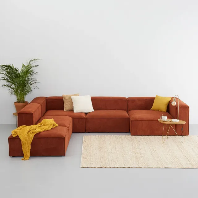 NOUS Living hoekbank Igor hoek links - terracotta, foto 2