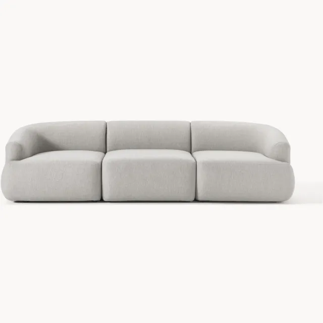 Westwing Collection Modulaire bank Sofia (3-zits) Grijs