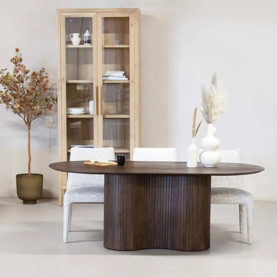 Giga Meubel Eettafel Ava - Ovaal - Mangohout - 200cm, foto 3