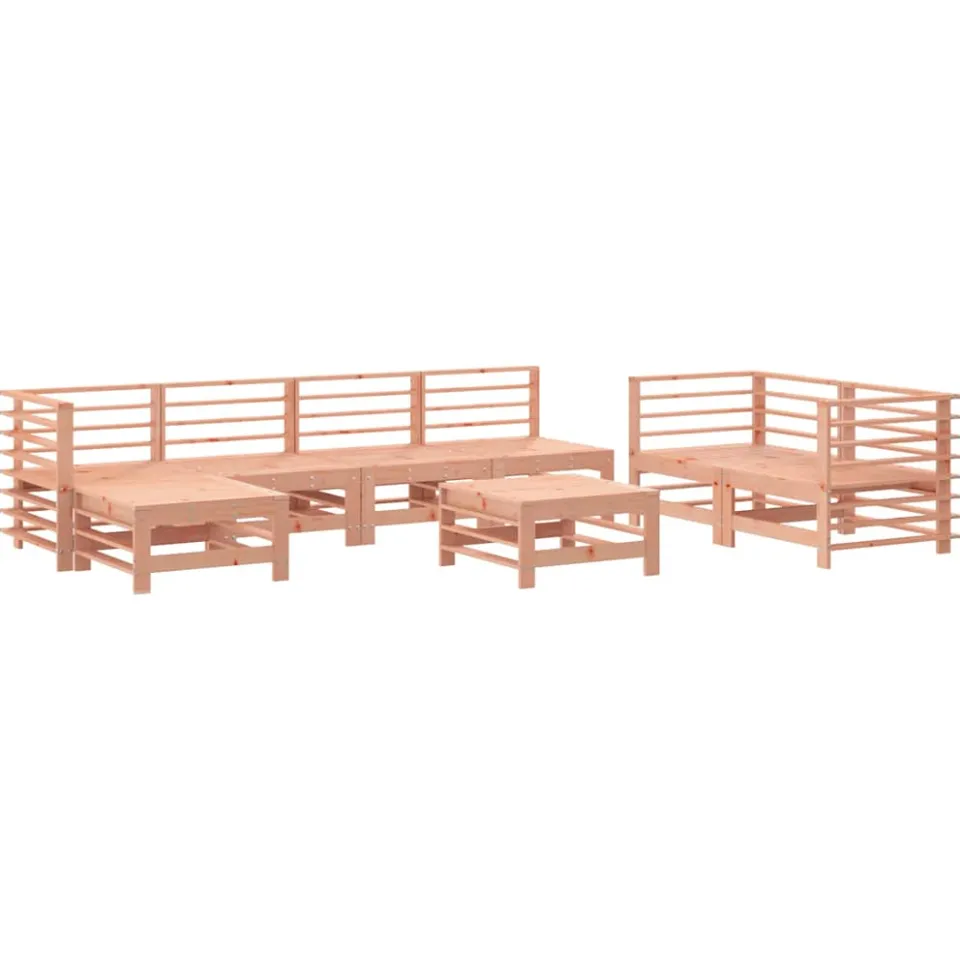 vidaXL 8-delige Loungeset massief douglashout Bruin