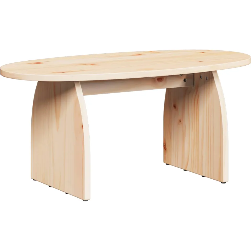 vidaXL Salontafel Bruin 80 x 40 x 35 cm Massief grenenhout Beige