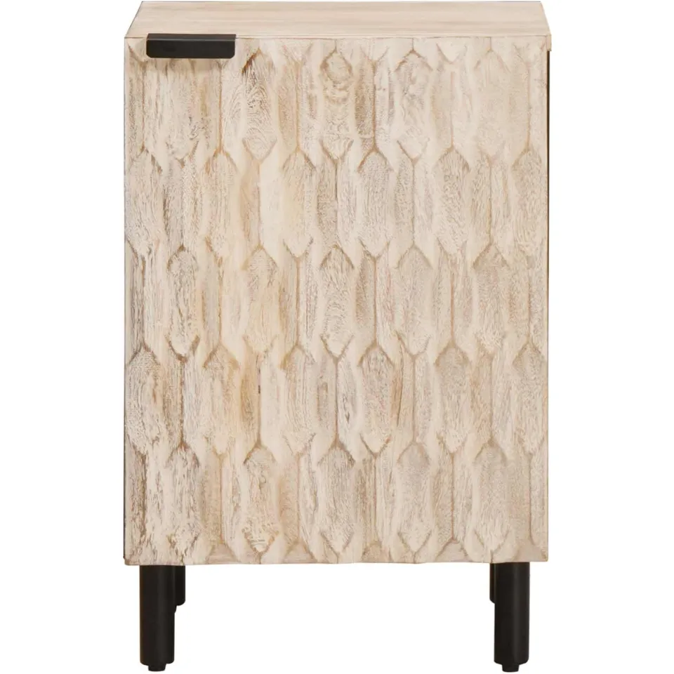 vidaXL Badkamerkast Wit 38 x 33 x 58 cm Massief Mango Hout, foto 3