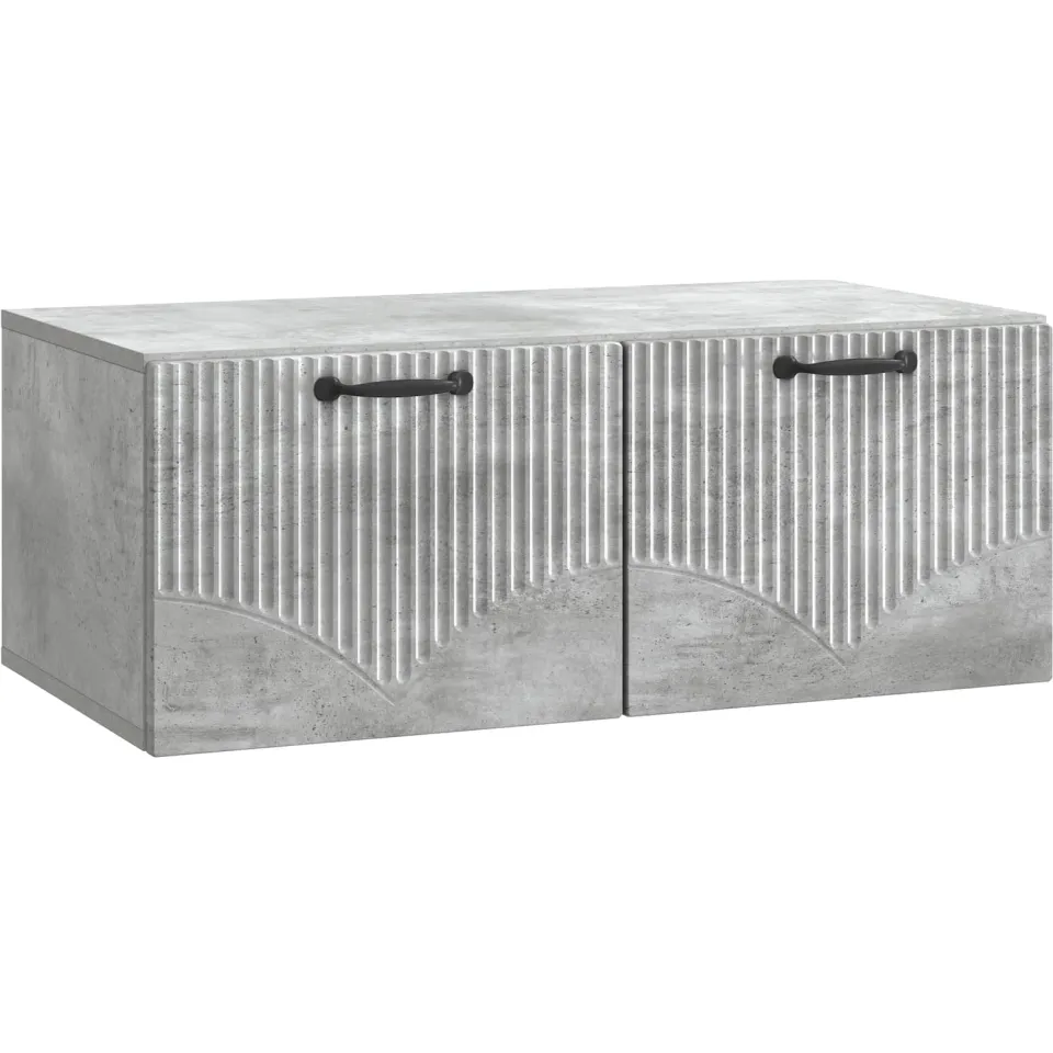 vidaXL Wandbeugel TV-kast Betongrijs 78,5 x 41 x 30 cm Bewerkt hout grijs, foto 3