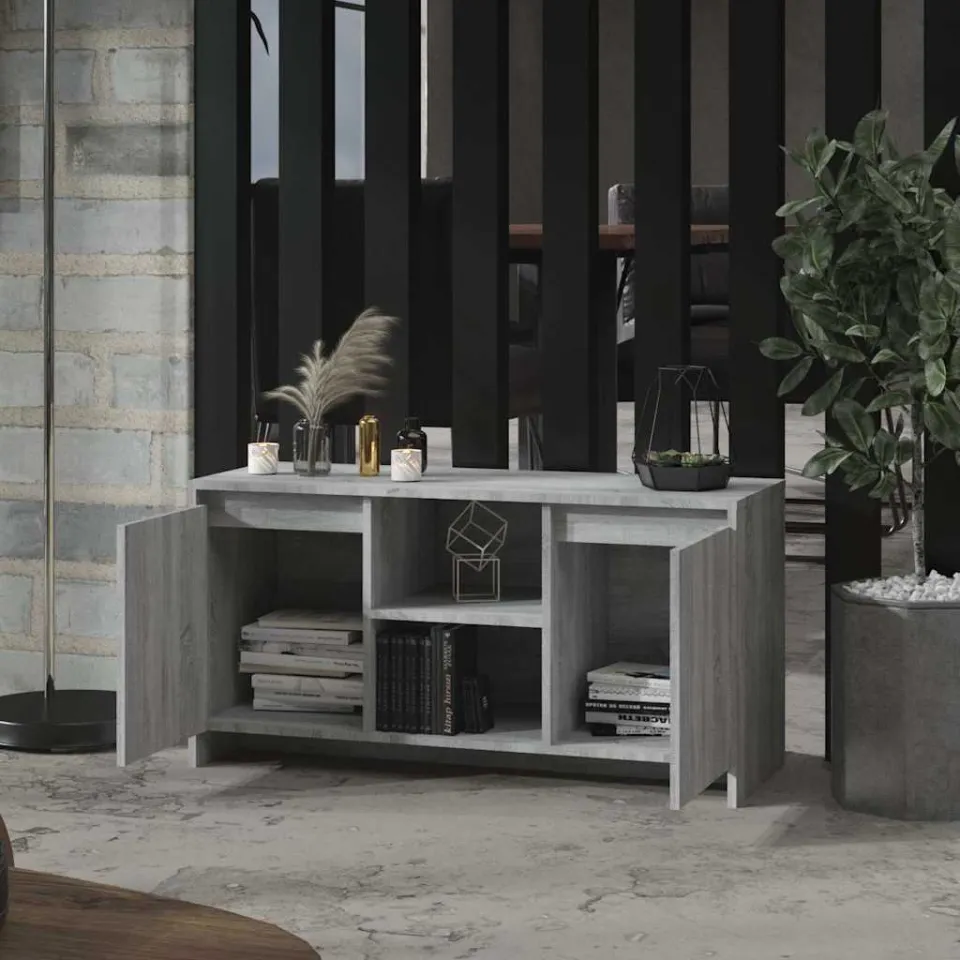 vidaXL Tv-meubel 102x37,5x52,5 cm bewerkt hout grijs sonoma eikenkleur, foto 3