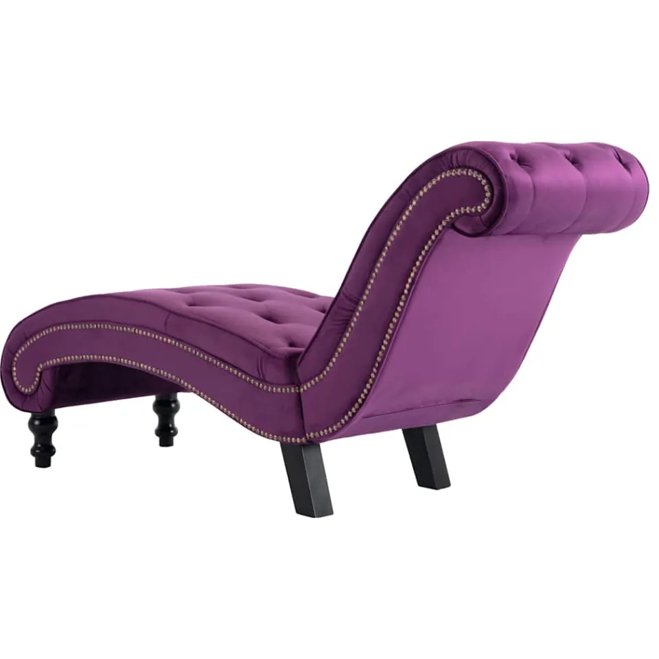 vidaXL Chaise longue fluweel paars, foto 4