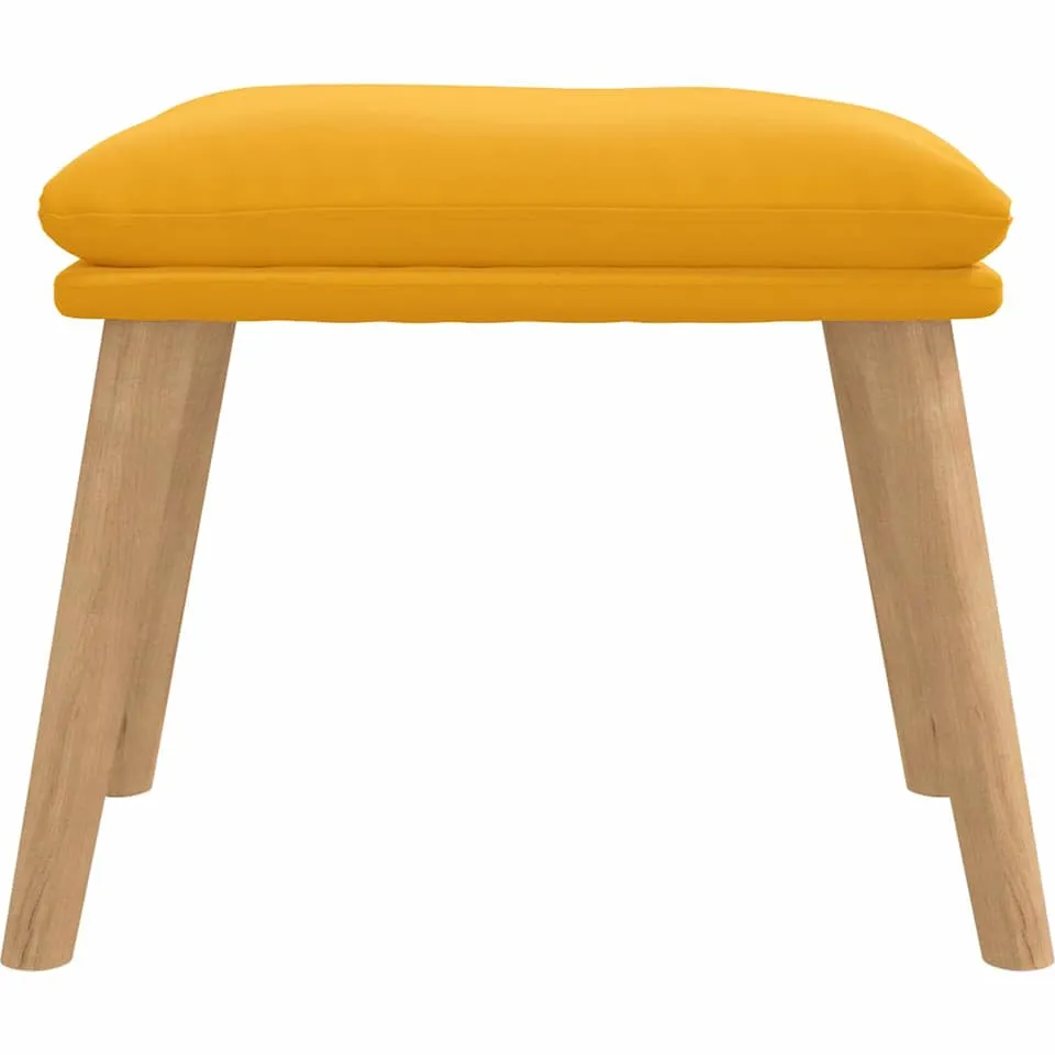 vidaXL Voetenbank 45x29,5x35 cm fluweel mosterdgeel