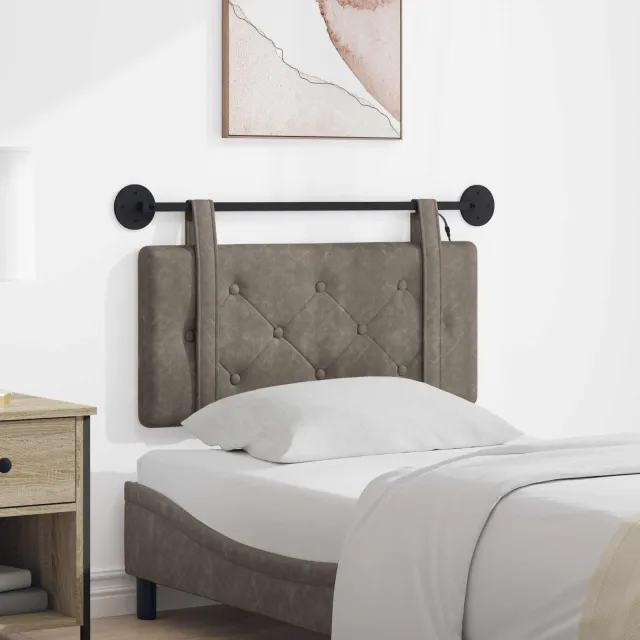 vidaXL Hangend hoofdbord Grijs Antiek PU