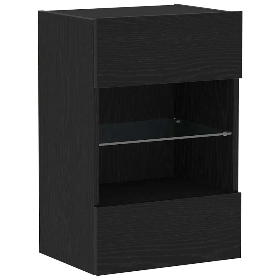vidaXL Tv-meubelset 40 x 30 x 60,5 cm Zwart Bewerkt hout
