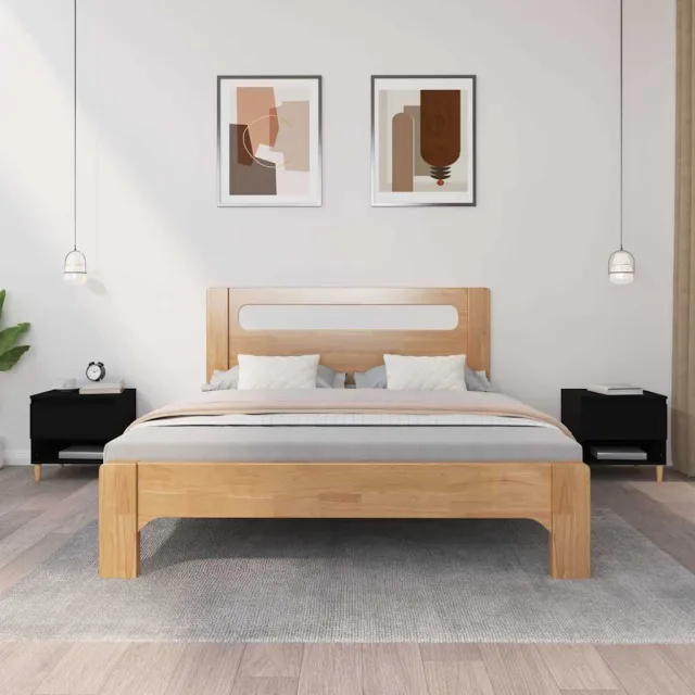 vidaXL Nachtkastjes 2 st 50x46x50 cm bewerkt hout gerookt eikenkleurig Bruin