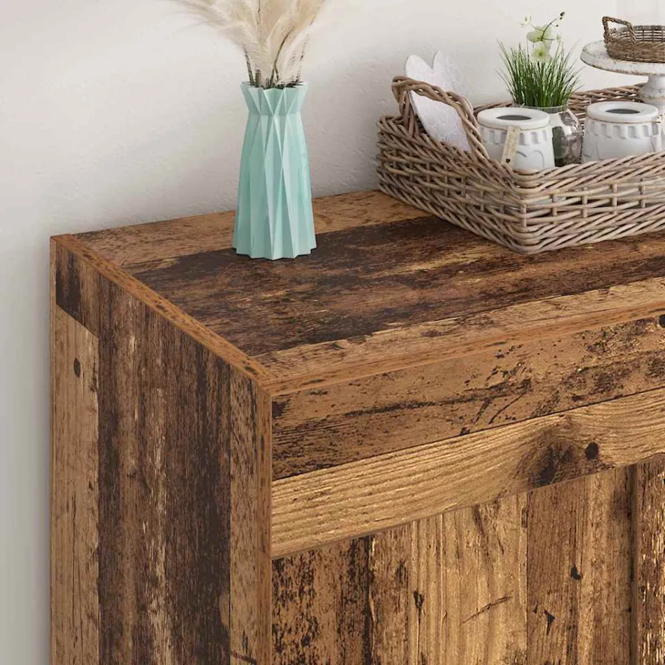 vidaXL Dressoir Oud Hout 69,5 x 34 x 90 cm Bewerkt hout bruin, foto 4