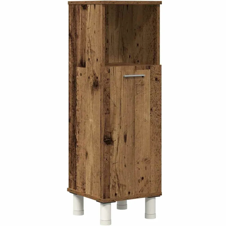 vidaXL 3-delige Badkamermeubelset bewerkt hout oud houtkleurig bruin, foto 3