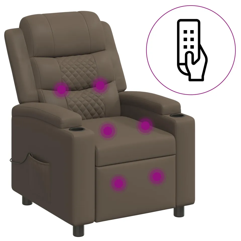 vidaXL Massage-relaxstoel Grijs 75 x 93 x 98 cm Stof