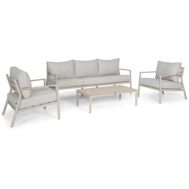 Lifestyle Garden Furniture Stoel en Bank Loungeset 5 personen Aluminium Taupe Lifestyle Garden Furniture Verano Taupe-naturel-bruin