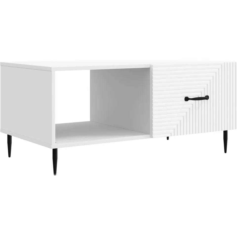 vidaXL Salontafel Wit 90 x 50 x 40 cm Bewerkt hout, foto 3