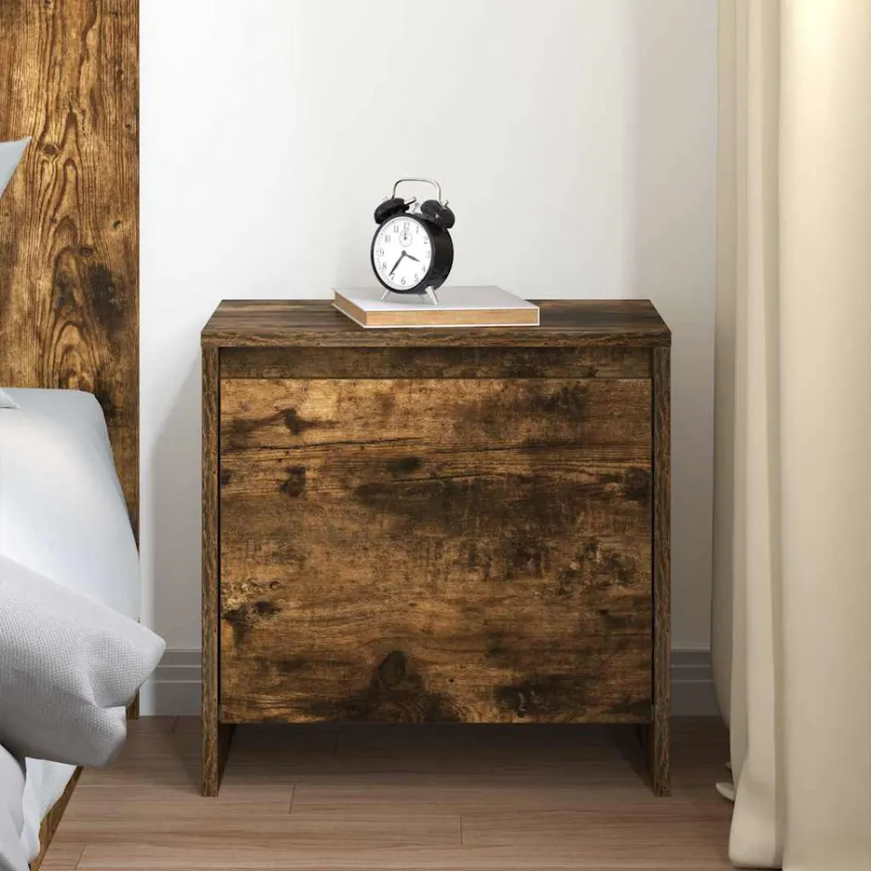 vidaXL Nachtkastje 45x34x44,5 cm bewerkt hout gerookt eikenkleurig, foto 2