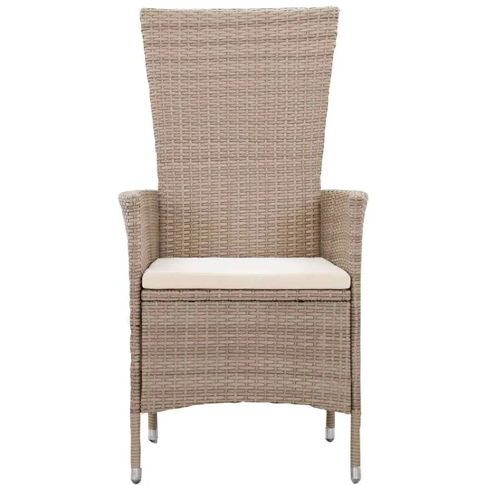 vidaXL 5-delige Tuinset met kussens beige, foto 4