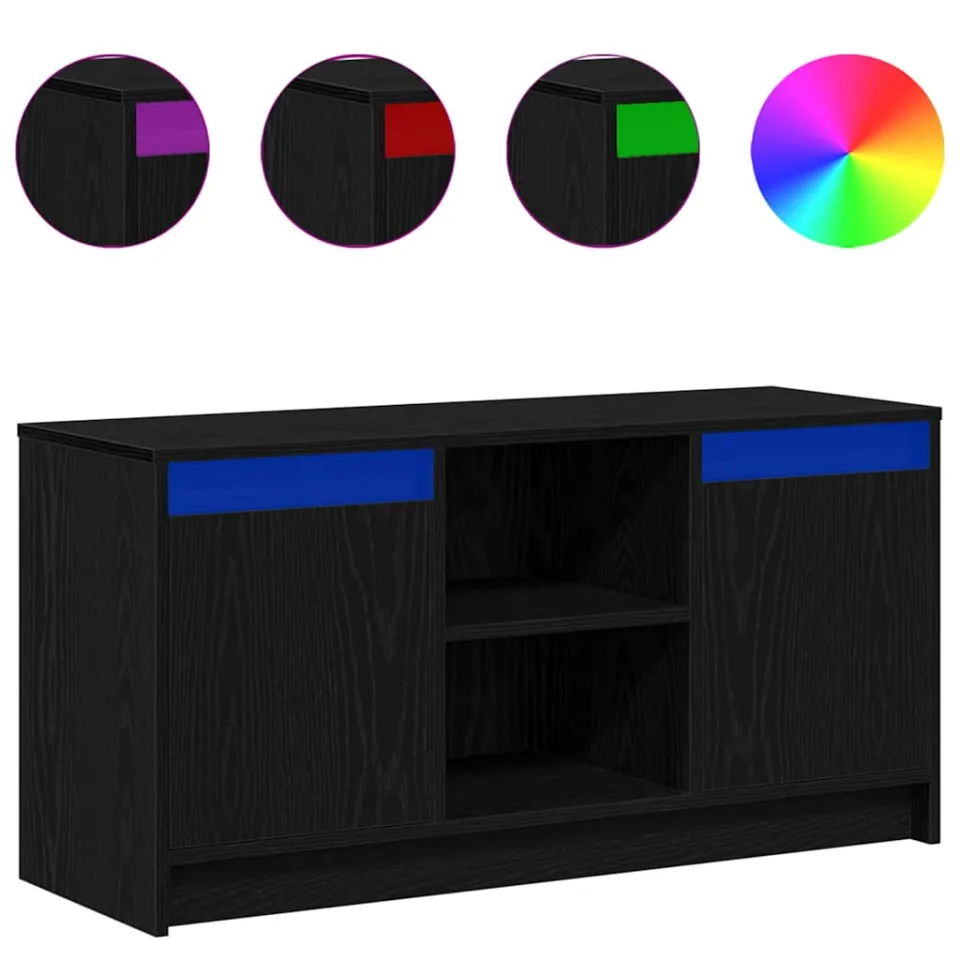vidaXL TV Eenheden 100 x 34 x 50 cm Zwart Bewerkt hout, foto 4