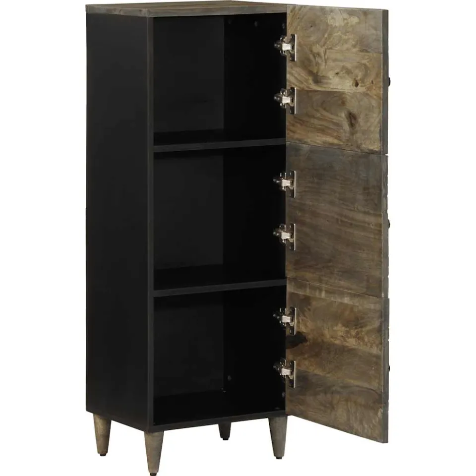 vidaXL Hoge kast 40x33x110 cm massief mangohout bruin, foto 2