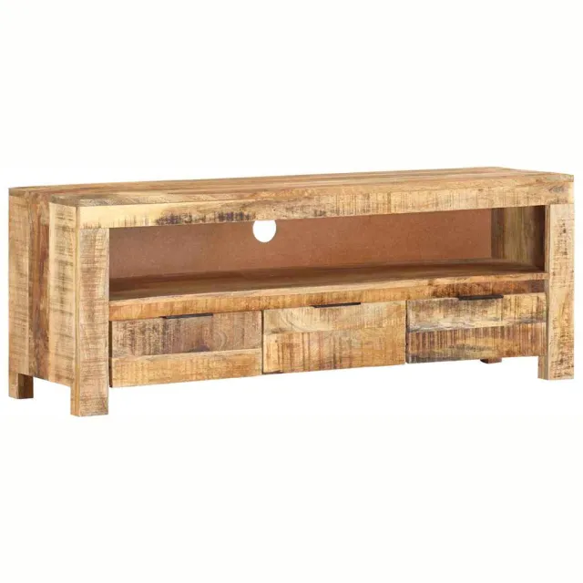 vidaXL Tv-meubel 110x30x40 cm ruw mangohout Bruin