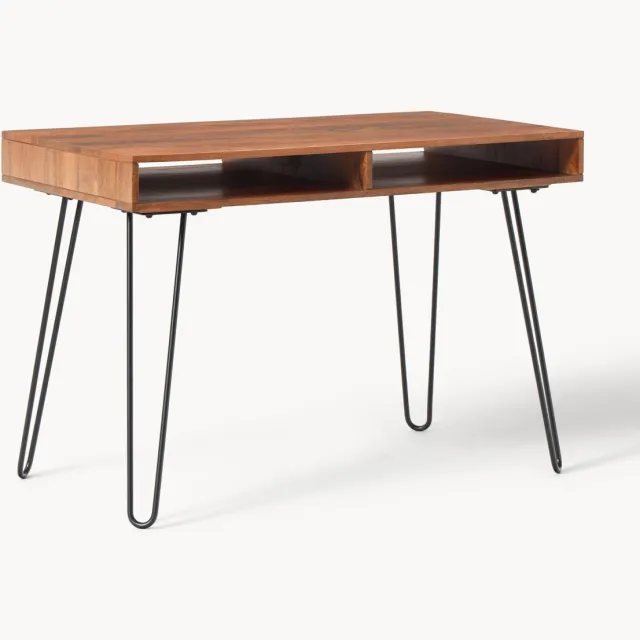 Westwing Collection Bureau Tova van mangohout en metaal Bruin