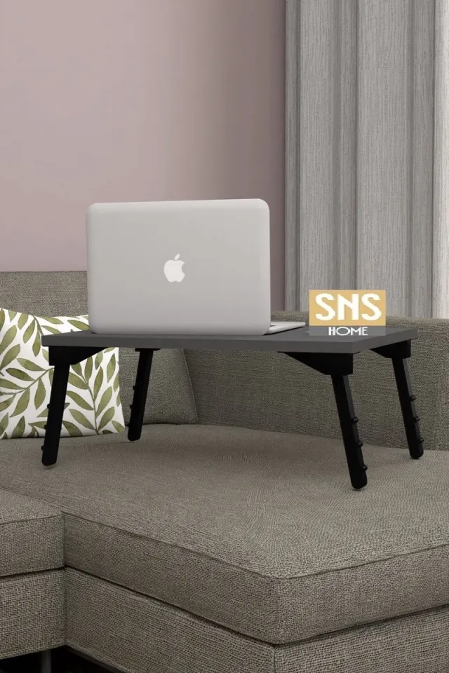 Bofigo Laptopstandaard / Ontbijttafel / Bureau / Laptoptafel / Bank Tafeltje / Antraciet / 60 cm