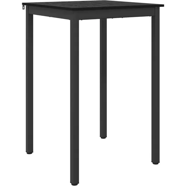 vidaXL Staande - Bartafel - Bewerkt - hout - Vierkant Zwart eiken