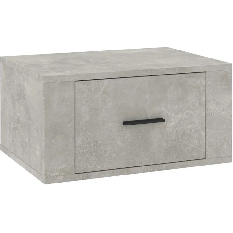 vidaXL Nachtkastjes 2 st wandgemonteerd 50x36x25 cm betongrijs grijs, foto 4