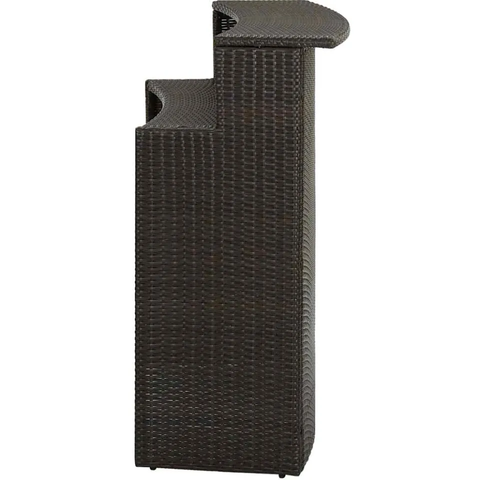 vidaXL Tuinbartafel 120x55x110 cm poly rattan bruin, foto 4