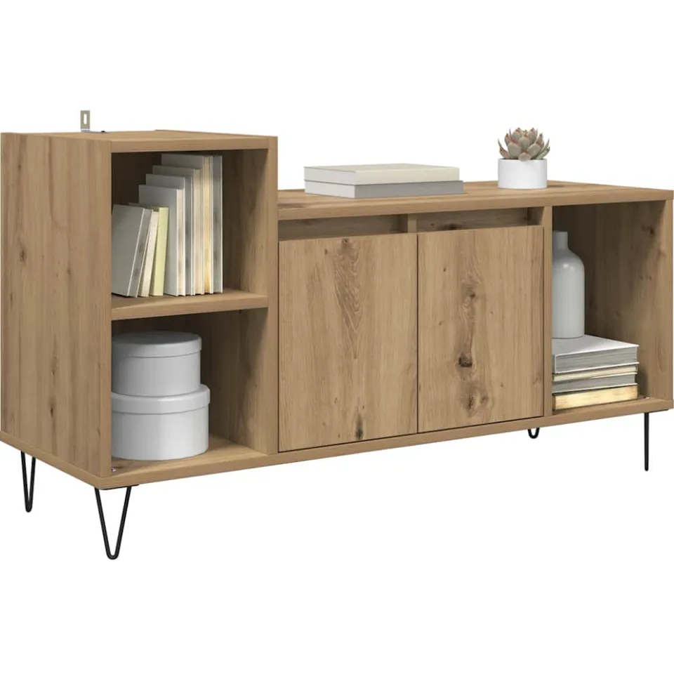 vidaXL TV-kast 100 x 35 x 55 cm Artisan Eiken Bewerkt hout Bruin